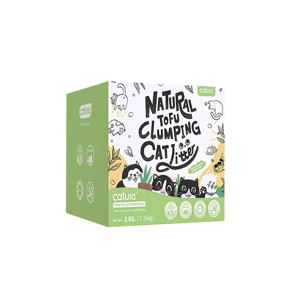 Cature 18L/7.2kg Natural Tofu Clumping Cat Litter Green Tea