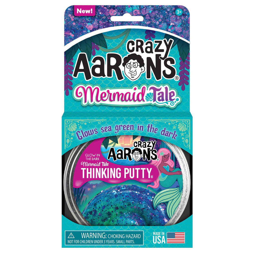 Crazy Aarons Thinking Putty Mermaid Tale Glowbrights Toy 10cm 3y+