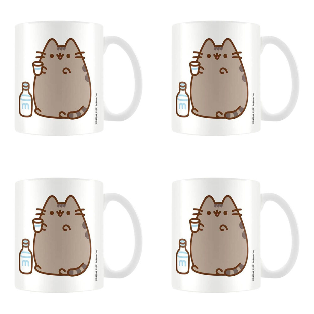 4PK Pusheen Yum Cartoon Cat Coffee Mug 36.3x9.5x11cm White
