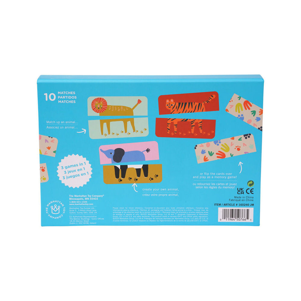 2PK Manhattan Paws & Claws Match Up Game 24x4cm Toy 3y+