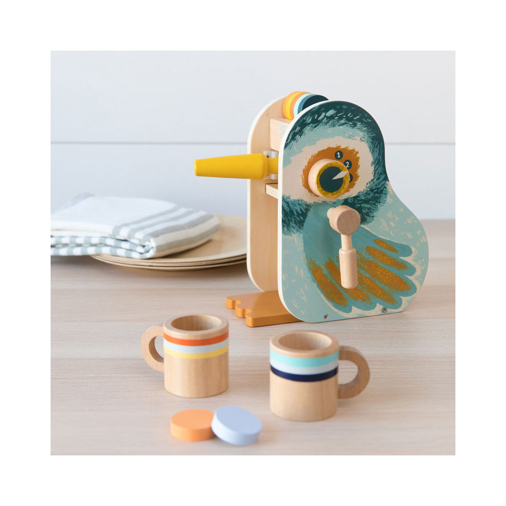 Manhattan Kids Wooden Early Bird Espresso Toy Set w/ Portafiler/Cups/Chips
