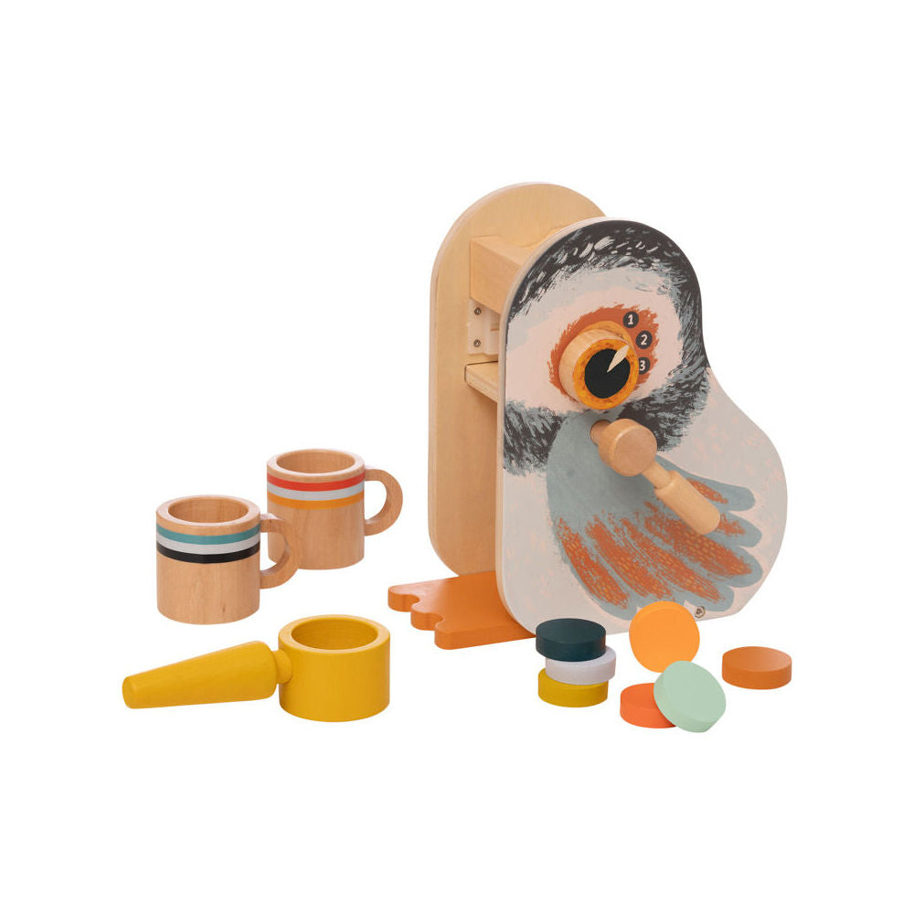 Manhattan Kids Wooden Early Bird Espresso Toy Set w/ Portafiler/Cups/Chips