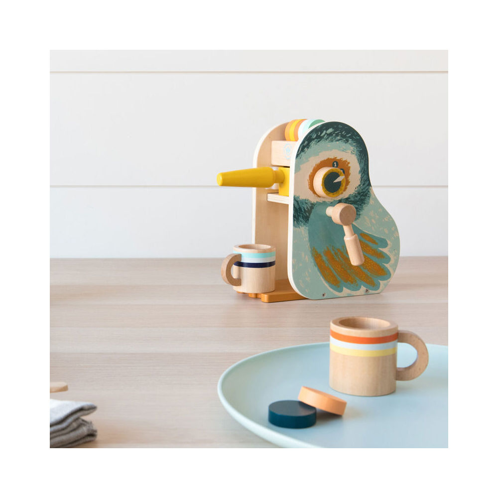 Manhattan Kids Wooden Early Bird Espresso Toy Set w/ Portafiler/Cups/Chips