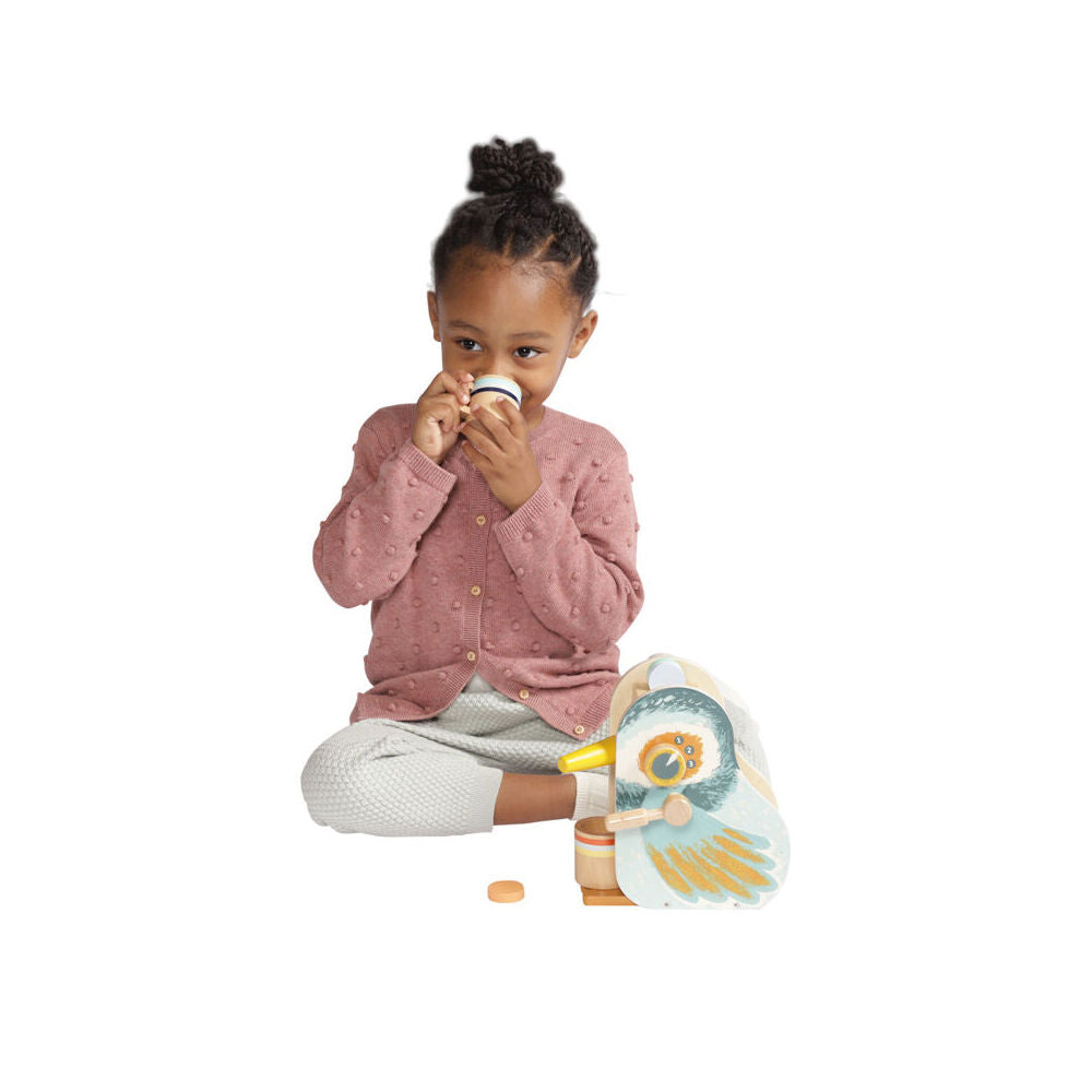 Manhattan Kids Wooden Early Bird Espresso Toy Set w/ Portafiler/Cups/Chips