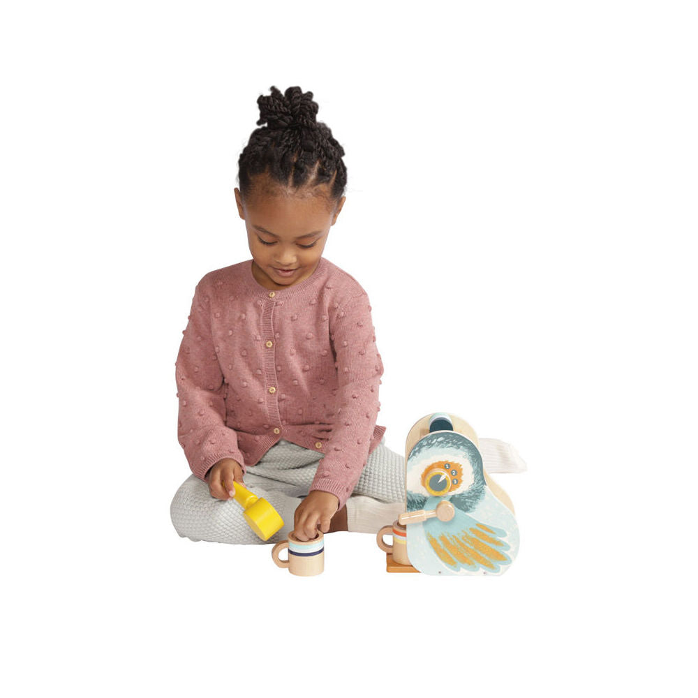 Manhattan Kids Wooden Early Bird Espresso Toy Set w/ Portafiler/Cups/Chips