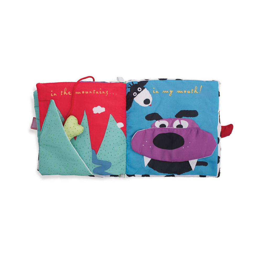Manhattan Where's The Bone Fabric Book 19.7cm Baby Activity Toy 6m+