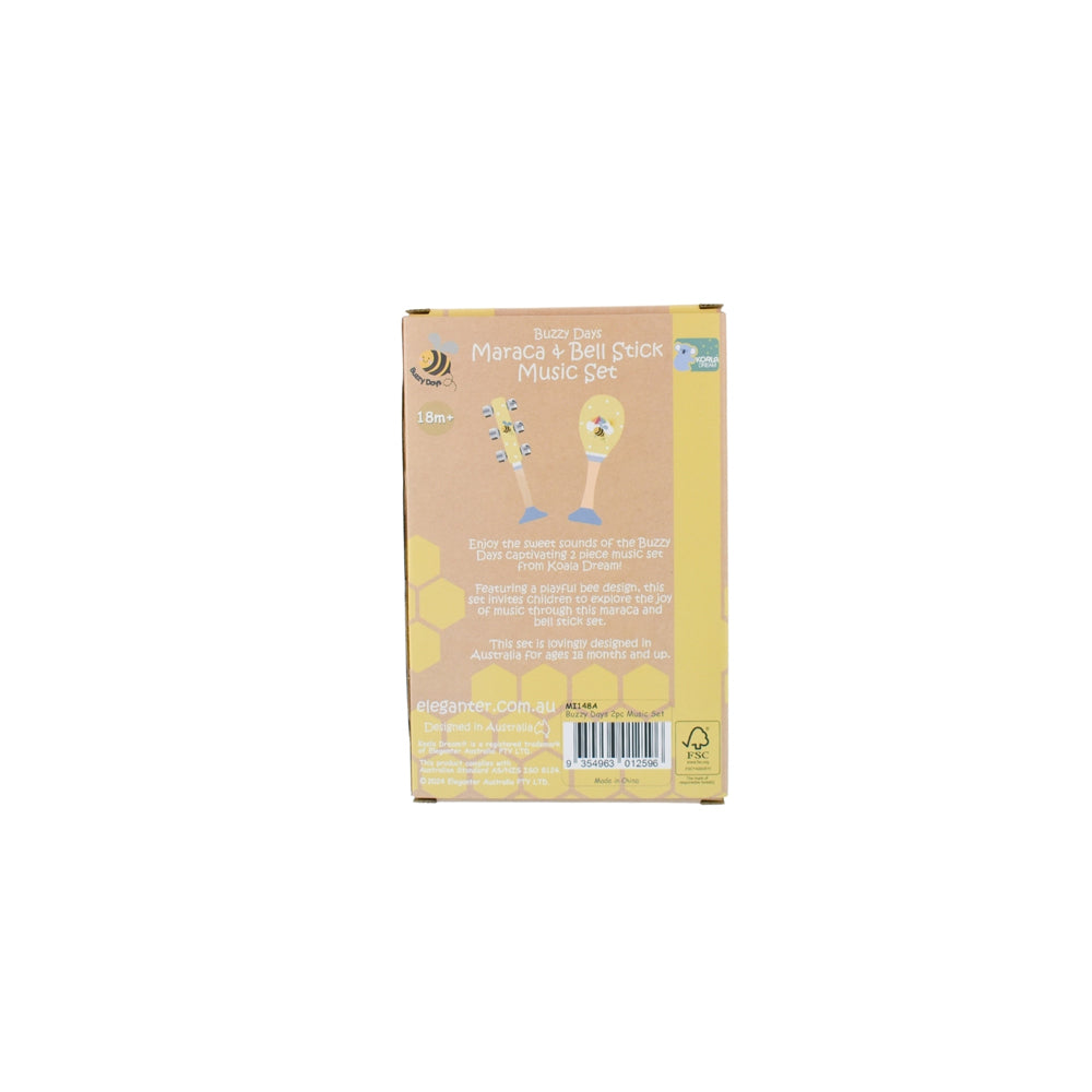 Koala Dream Buzzy Days Bee Maraca & Bellstick Set 18m+