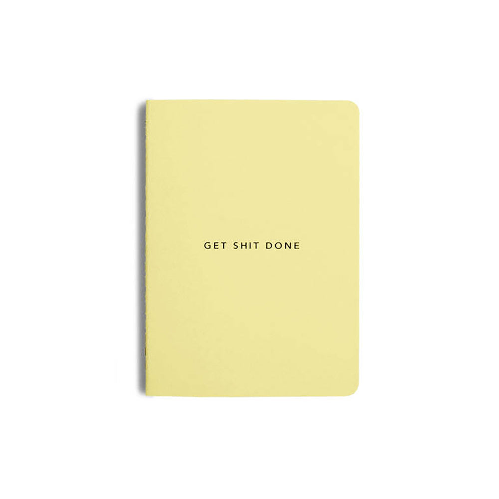 3PK MiGoals Get Sh*t Done Soft Cover A5 Notebook - Lemon