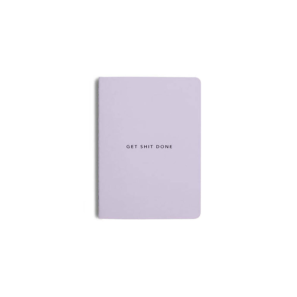 3PK MiGoals Get Sh*t Done Soft Cover A6 Notebook - Lilac