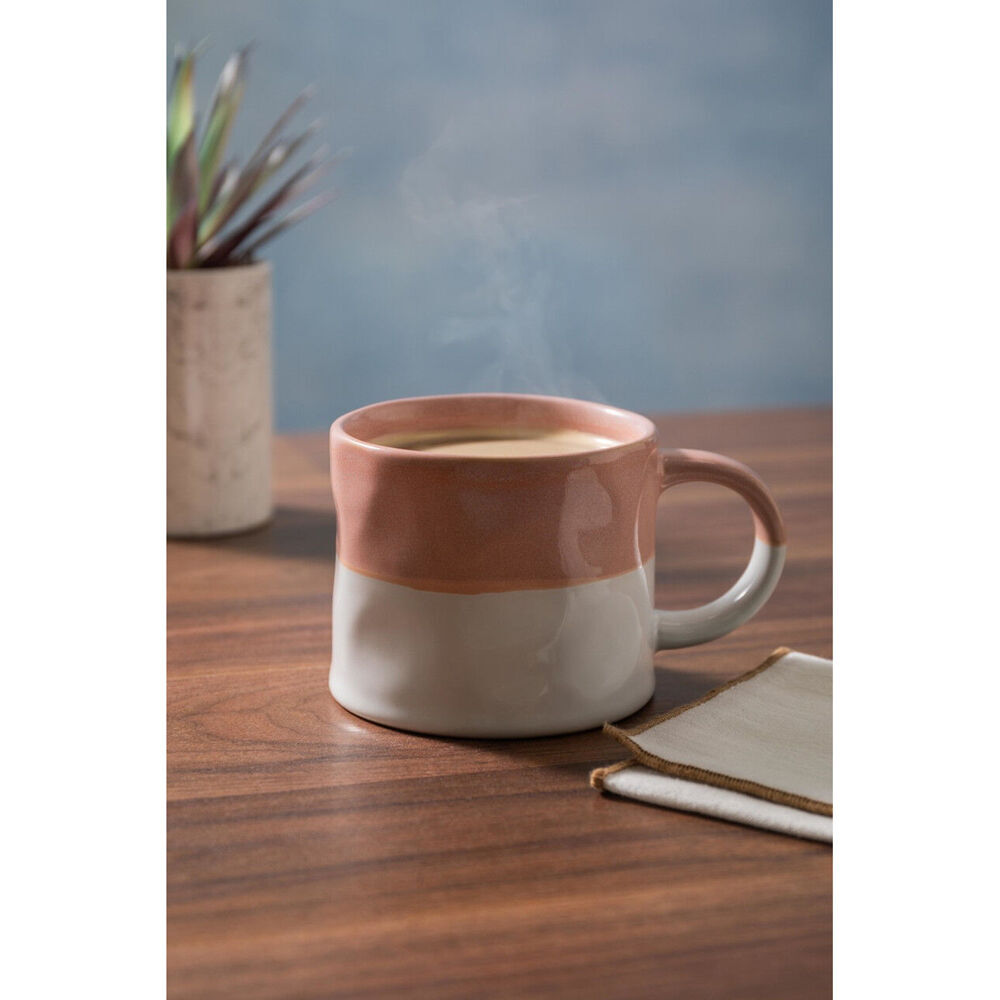 4PK Mikasa 350ml Ombre Coffee Mug Cup Clay Drinkware Pink/White