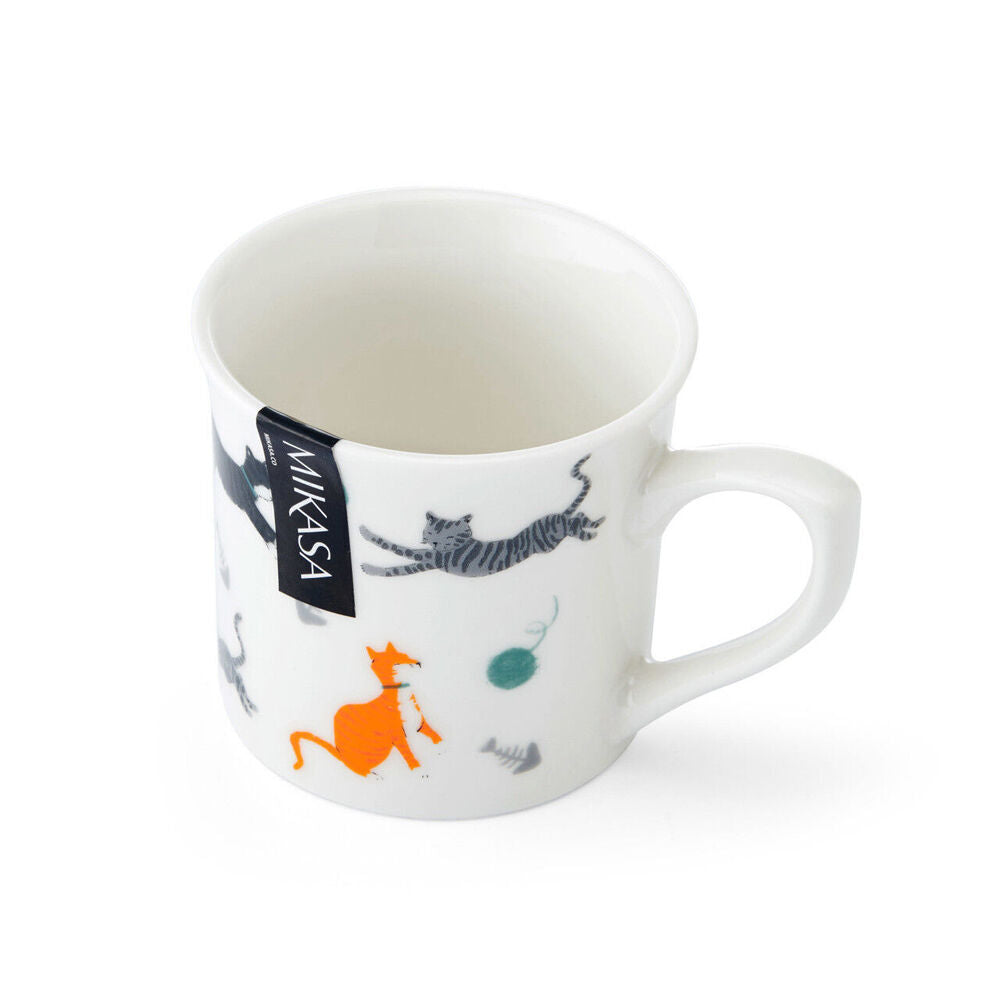 4PK Mikasa 250ml Cat Fluted Coffee Mug Cup Clay Drinkware