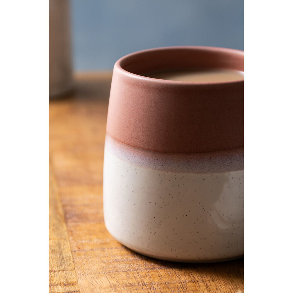 4PK Mikasa 400ml Reactive Glaze Coffee Mug Cup Stoneware Pink
