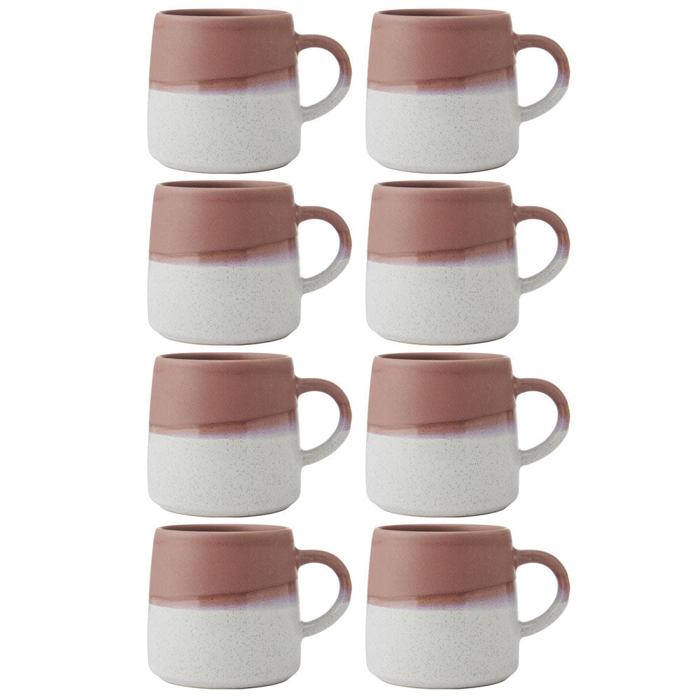 8PK Mikasa 400ml Reactive Glaze Coffee Mug Cup Stoneware Pink