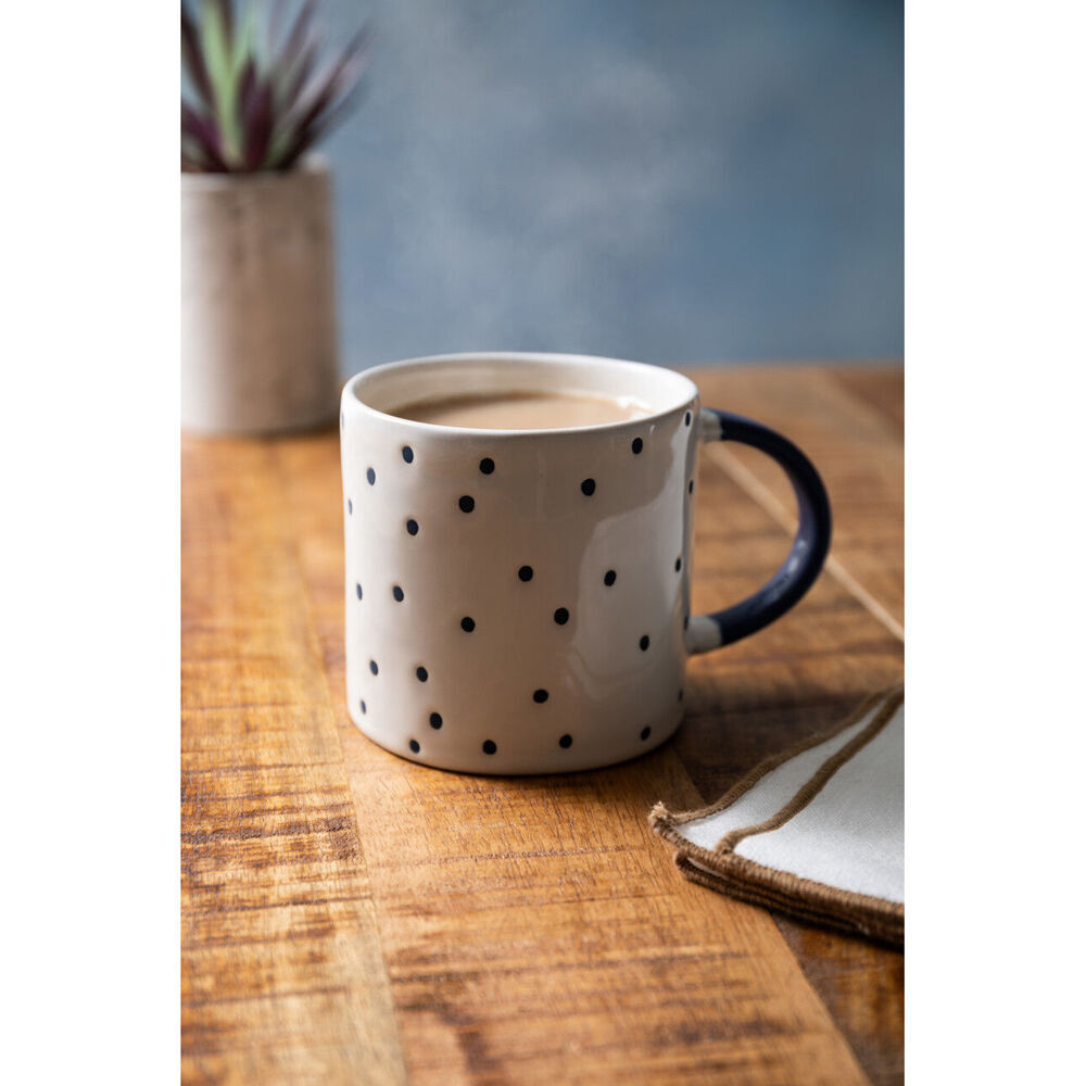 8PK Mikasa Stoneware Coffee Mug Drinkware 390ml -  Spot Pink