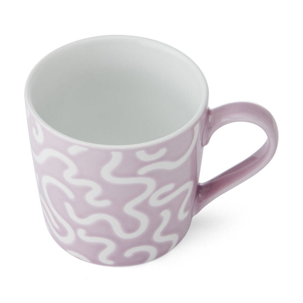 8PK Mikasa 360ml Textured Purple Swirl Coffee Mug Cup Stoneware Purple