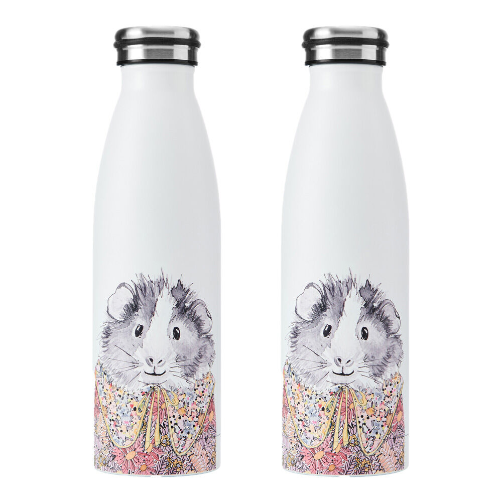 2PK Mikasa x Tipperley Hill Guinea Pig Themed Sleeved Insulated Water Bottle 500mL