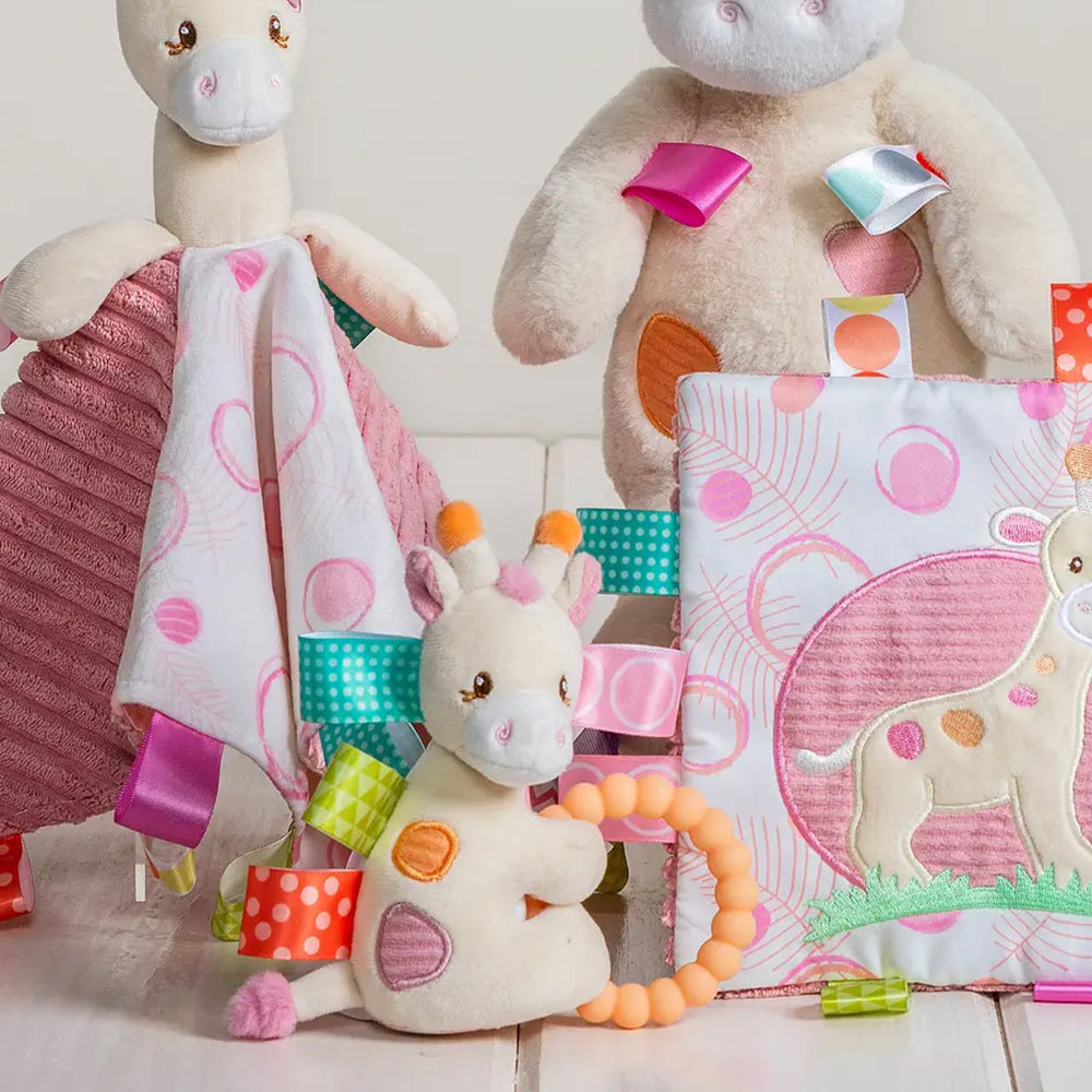 2PK Mary Meyer Taggies Tilly Giraffe 13cm Teether Rattle Baby 0+ Pink