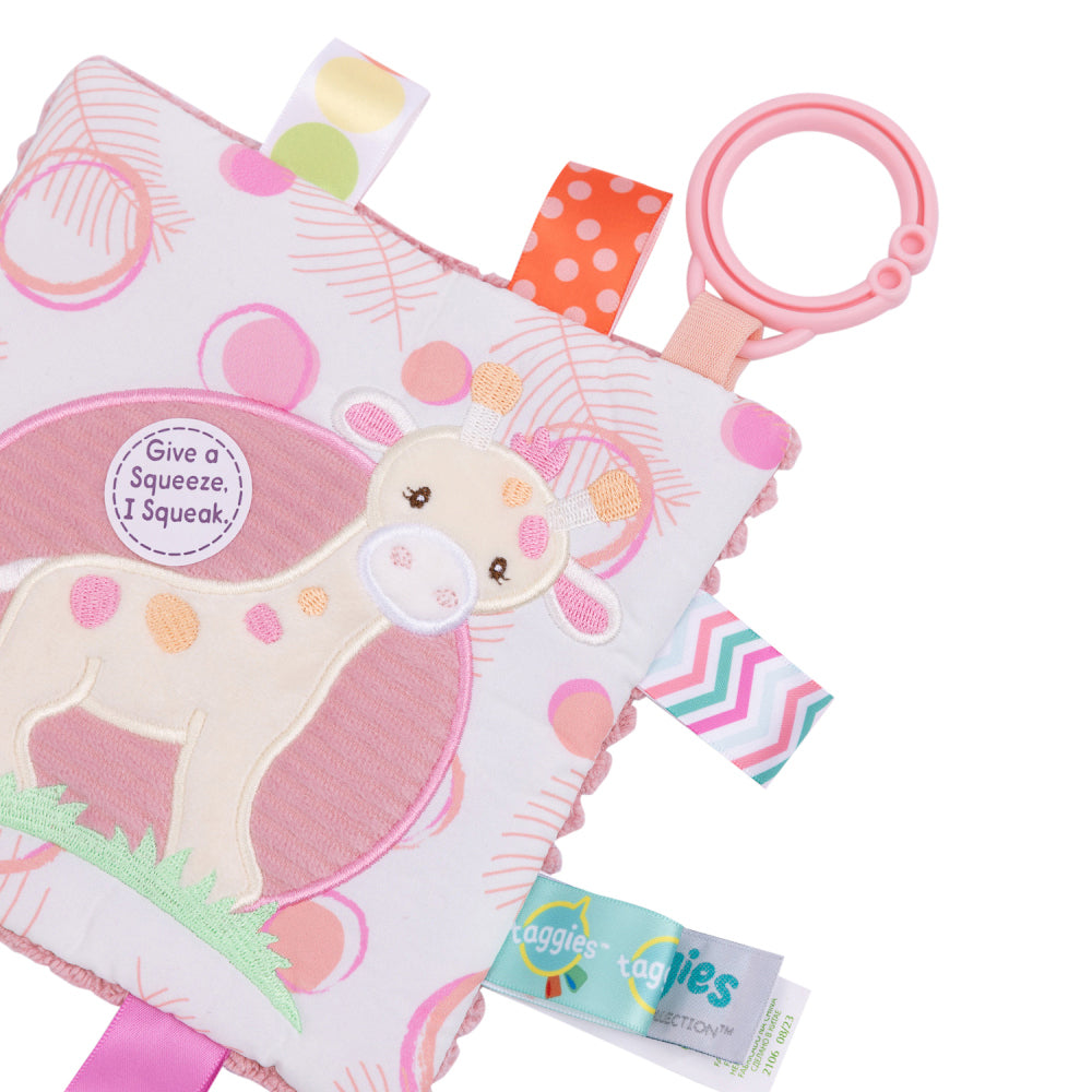 2PK Mary Meyer Taggies Tilly Giraffe Crinkle Me Toy 16.5cm Kids 0+ Pink