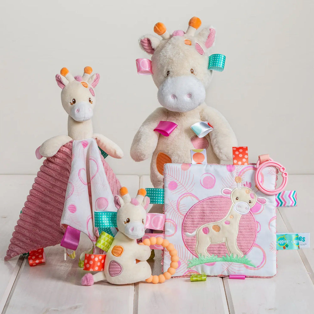 2PK Mary Meyer Taggies Tilly Giraffe Crinkle Me Toy 16.5cm Kids 0+ Pink