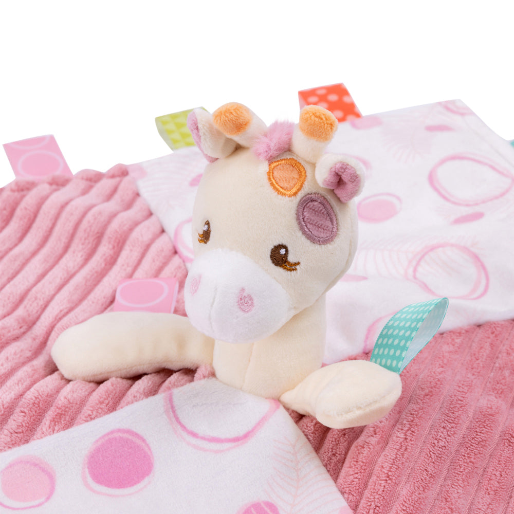Mary Meyer Taggies Giraffe Character Blanket 33x33cm Kids 0+ Pink