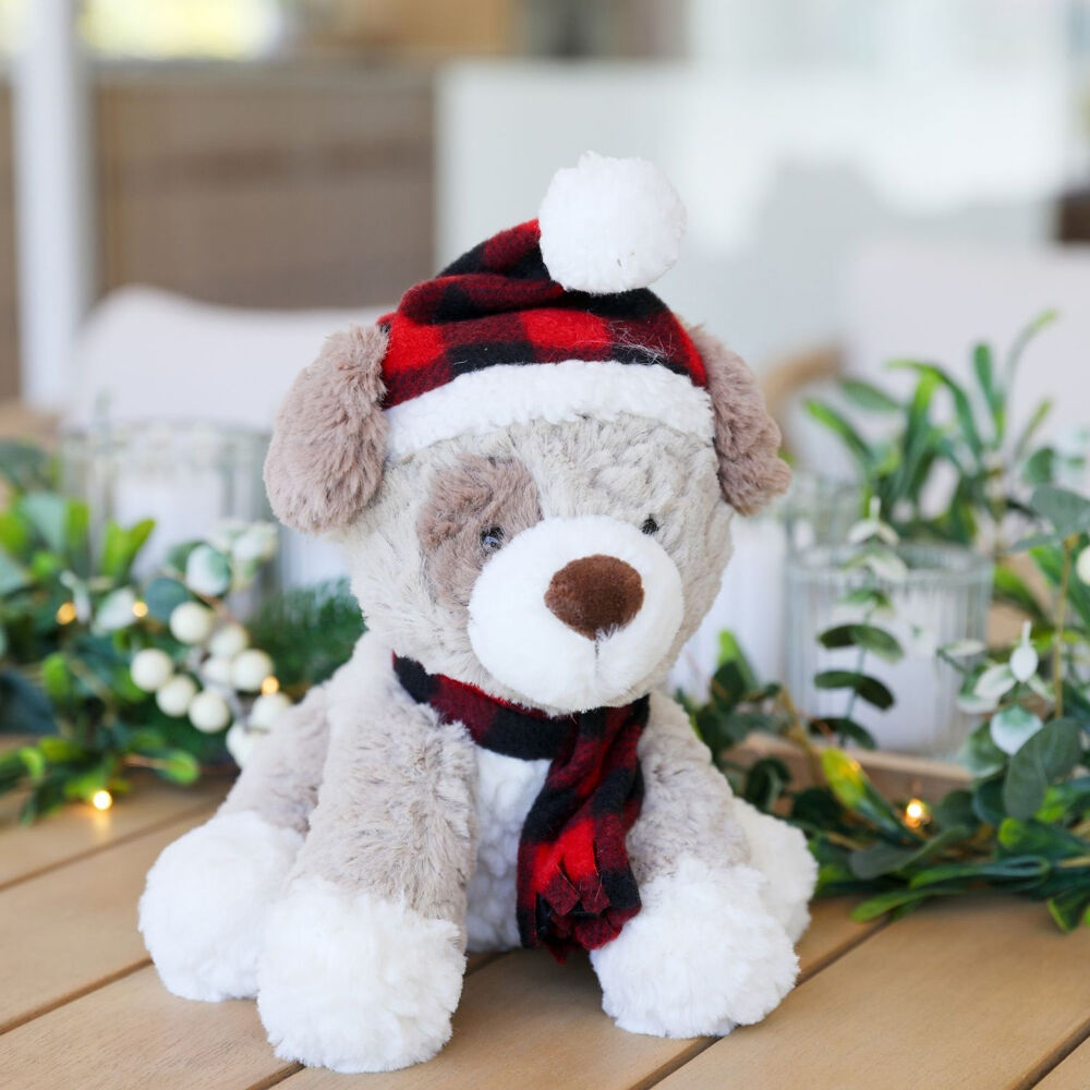 Mary Meyer Putty HoHoHo Puppy Plush Toy Stuffed Animal 24x28cm