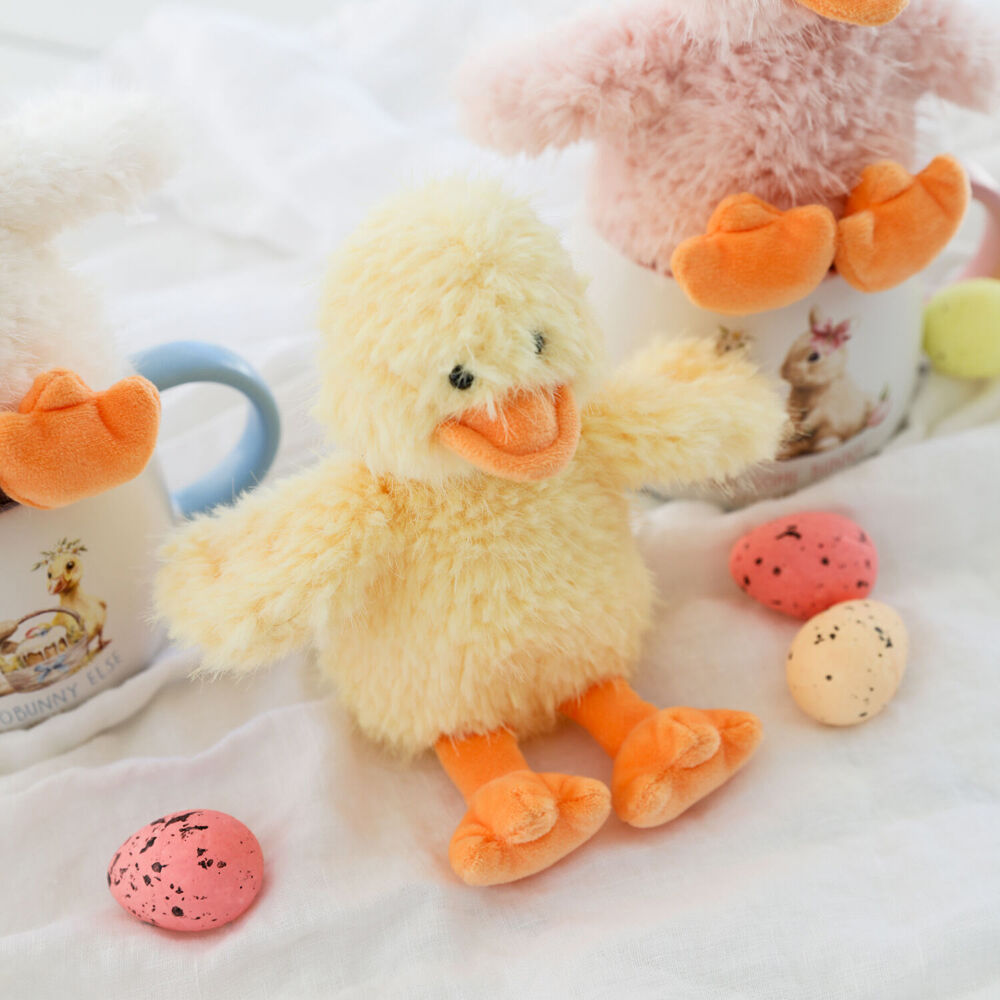 Mary Meyer Whispers Duck Plush Toy Stuffed Animal 10x18cm - Yellow