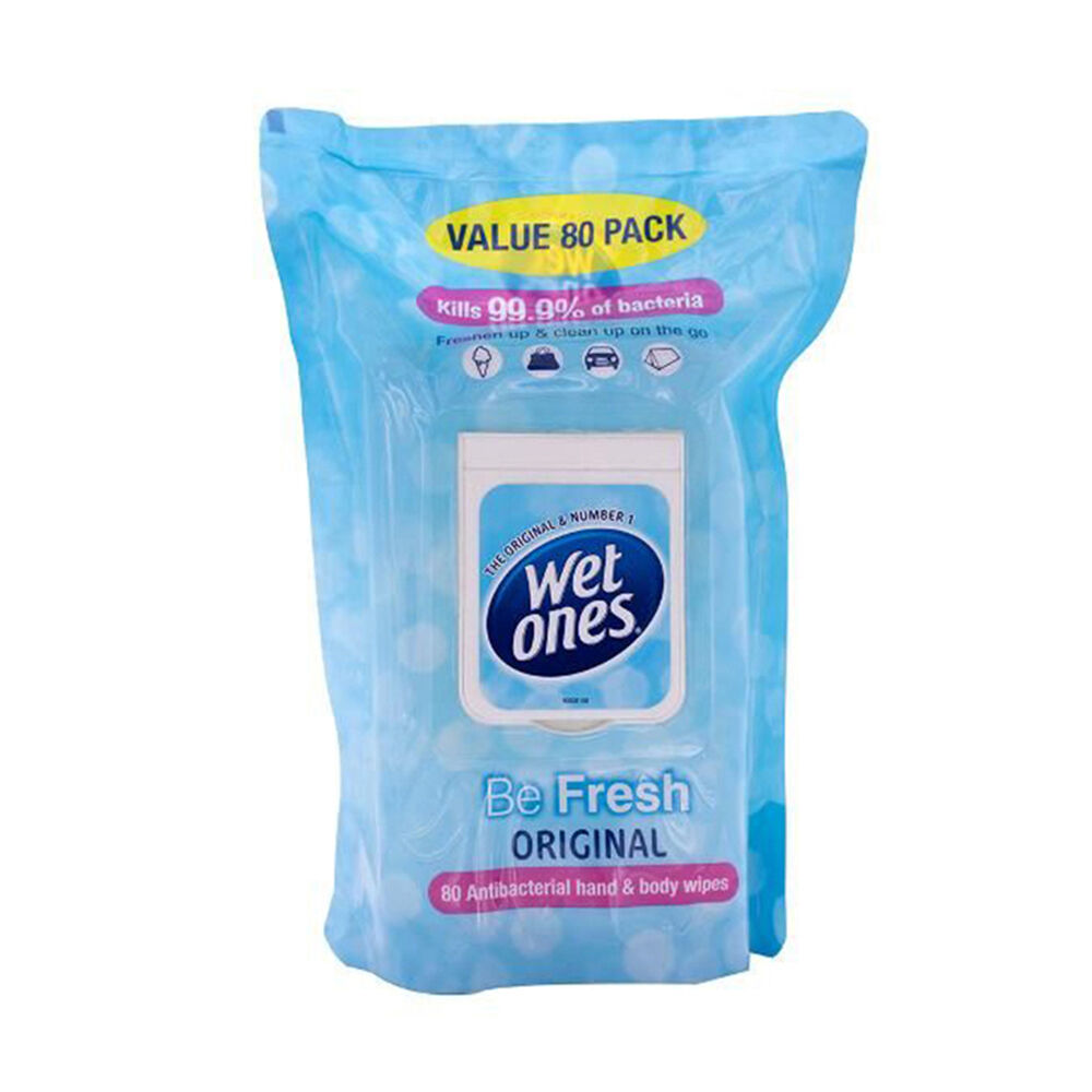 8x 80pc WetOnes Be Fresh Orignal Surface Cleaning Wipes Antibacterial