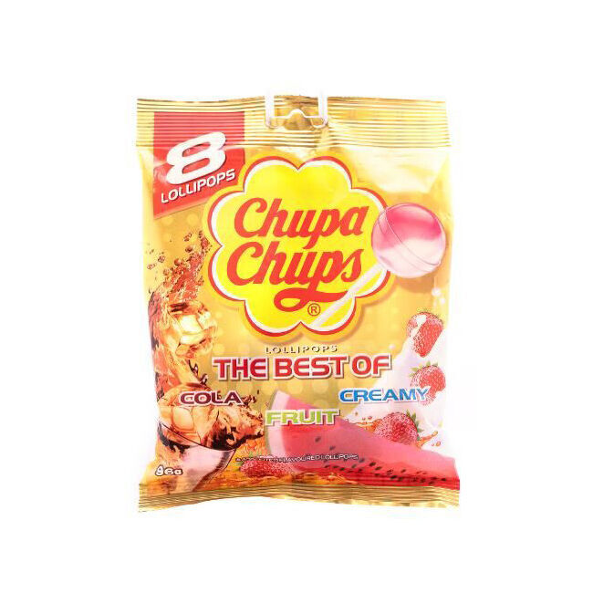 9x 8pc Chupa Chups The Best of Lollipop 96g Lollies Candy