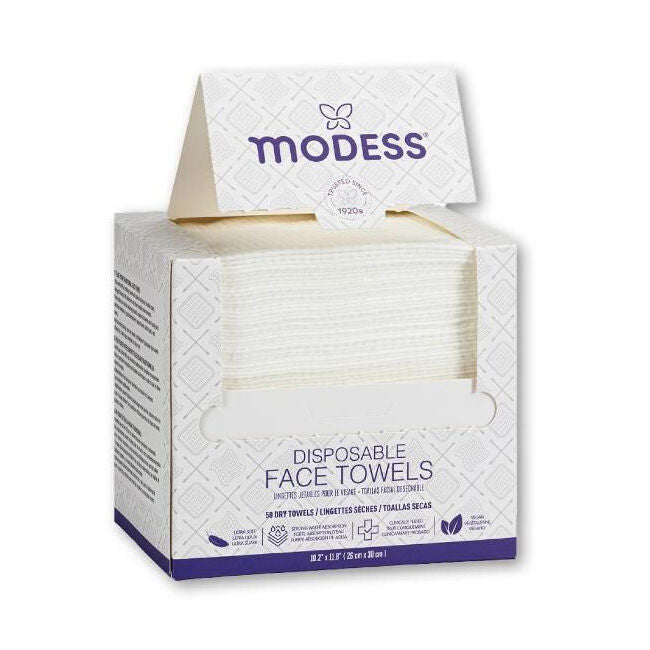 12x 50pc Modess Disposable Face Towels 10.2in Makeup Remover
