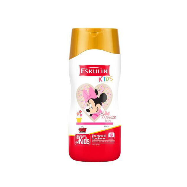 6PK Disney Eskulin Kids 2 in 1 Shampoo & Conditioner 200ml Assorted