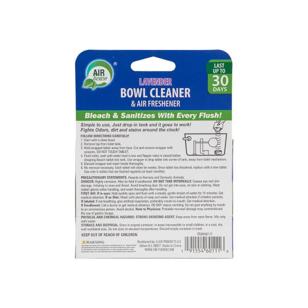 12x 2pc Air Fusion Toilet Bowl Cleaner & Air Freshener - Lavender