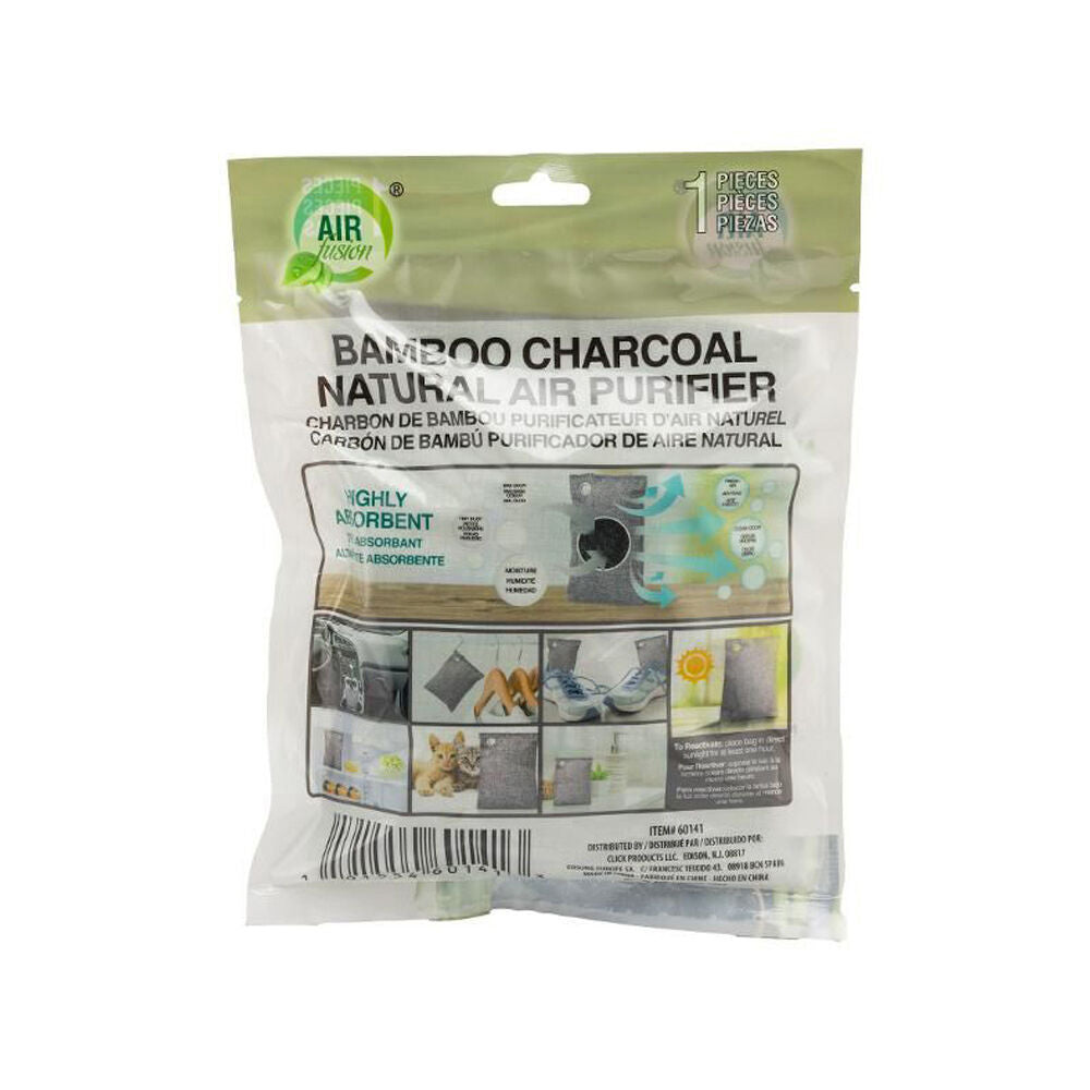 12PK Air Fusion Bamboo Charcoal Air Purifying Bag Odour Absorber 15x10cm