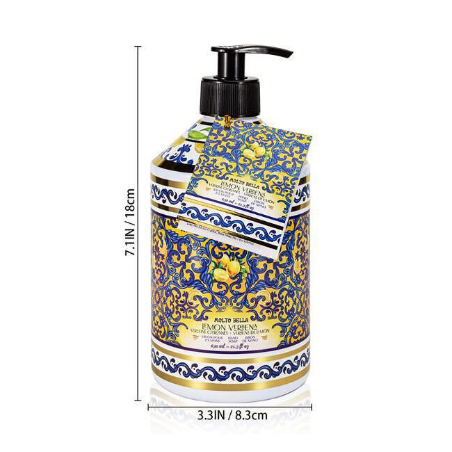 12x Molto Bella Liquid Hand Soap Lemon Verbana 630ml Care