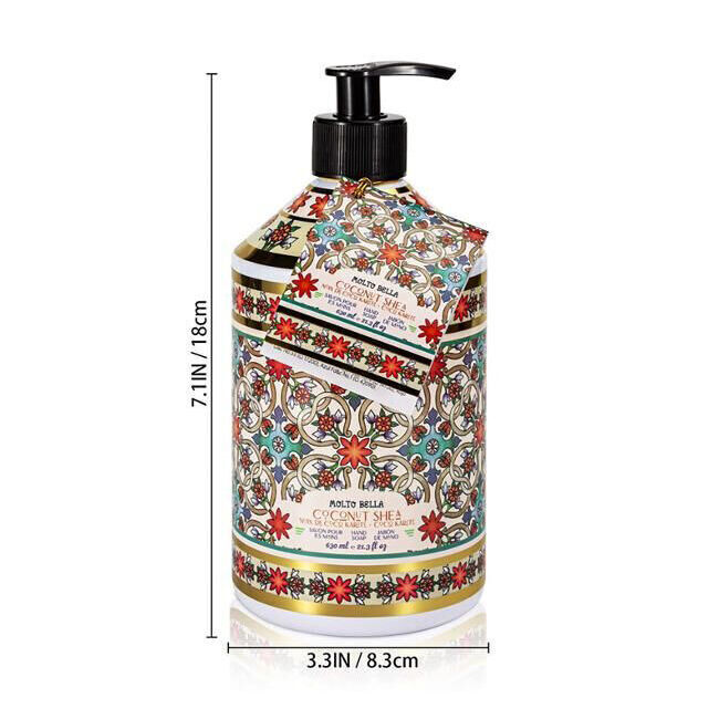 12x Molto Bella Liquid Hand Soap Coconut Shea 630ml Care