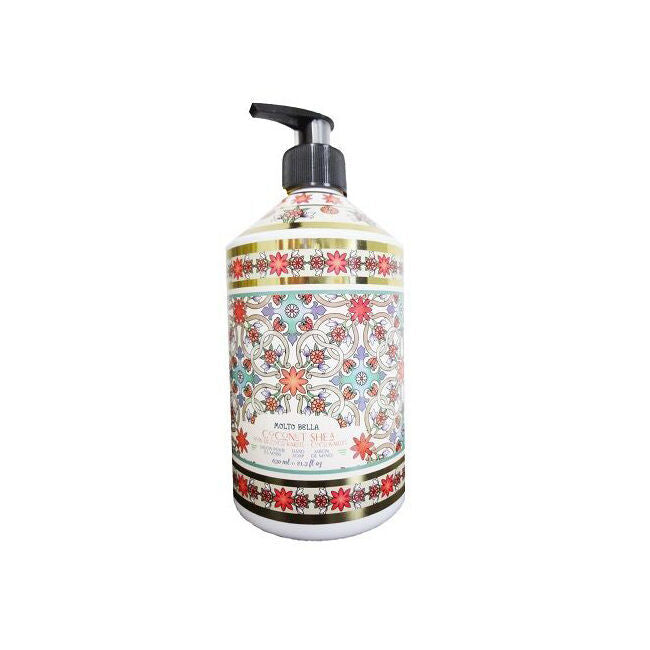 6PK Molto Bella Liquid Hand Soap Coconut Shea 630ml Care