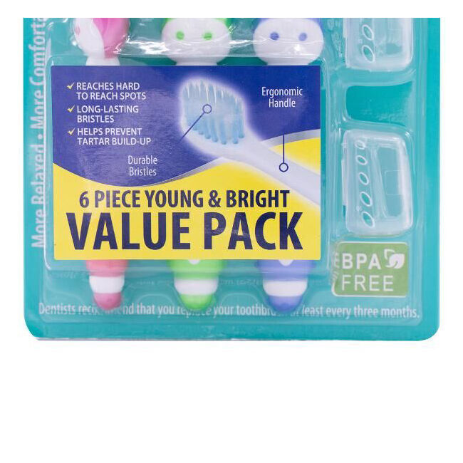 12x 3pc Oral Fusion Kids Children Soft Toothbrush Dental Care