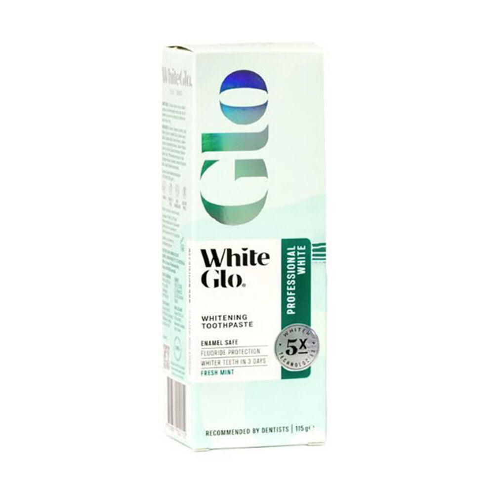 5PK White Glo Professional-Level Whitening Dental Care Toothpaste 115g