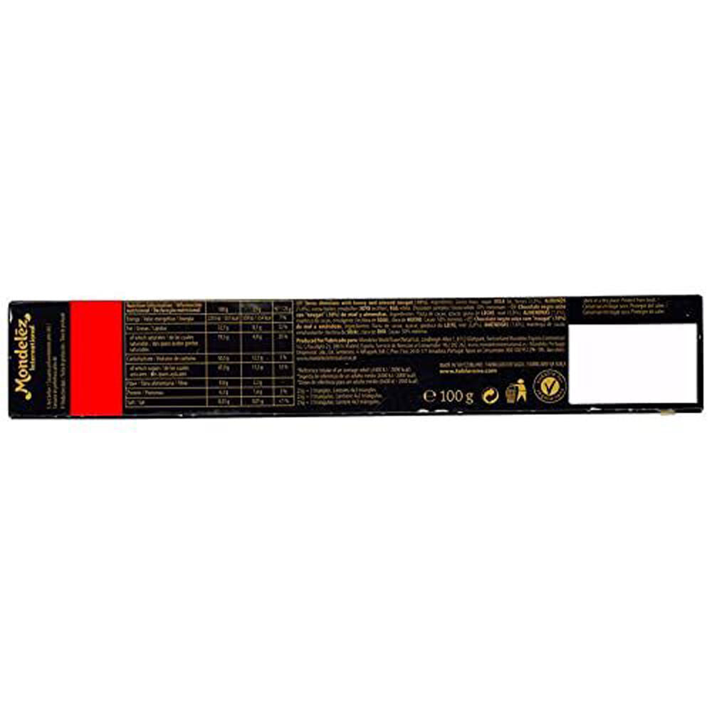 20PK Toblerone Dark Chocolate Blocks w/ Honey & Almond Nougat Confectionery 100g