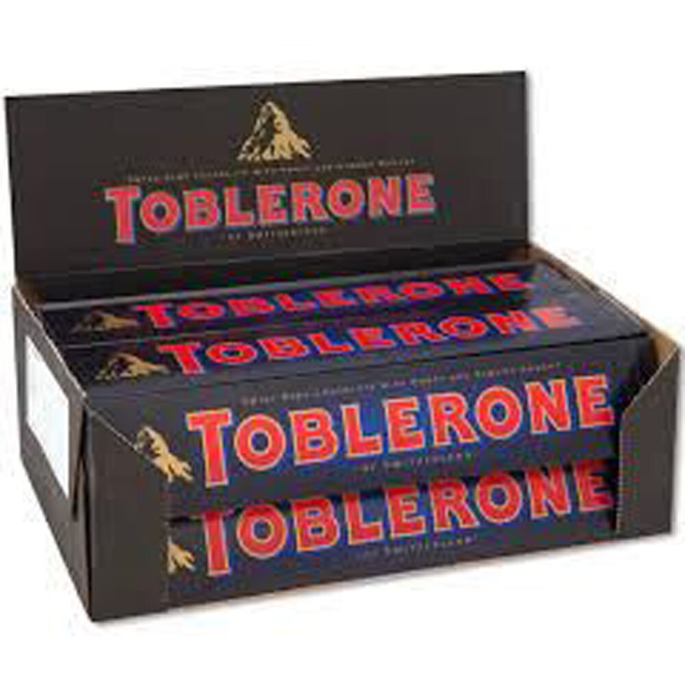20PK Toblerone Dark Chocolate Blocks w/ Honey & Almond Nougat Confectionery 100g