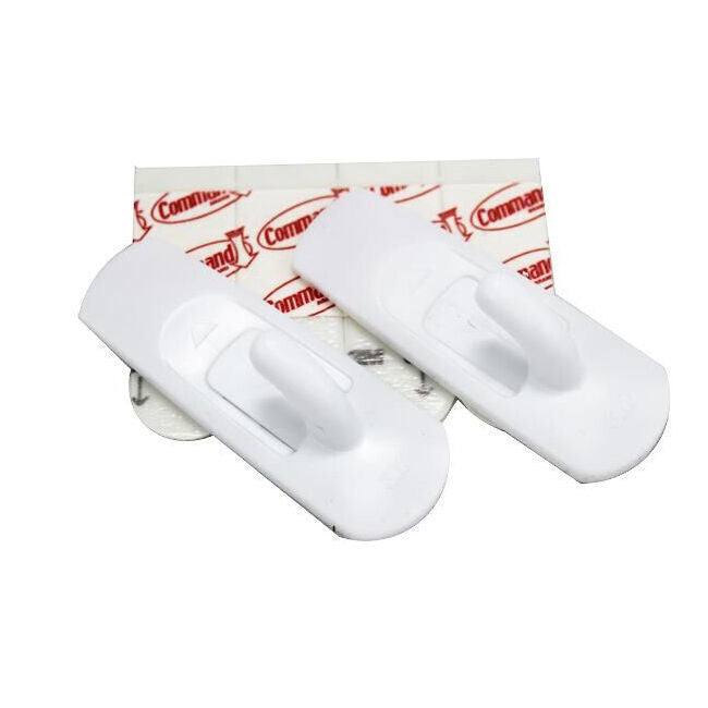 12x 3pc 3M Command No Nail Small Hanging Utility Wall Hook Holds 450g White