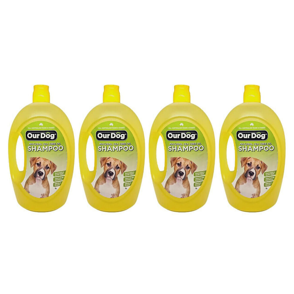 4PK Bathox Our Dog Natural Tea Tree Oil Shampoo Liquid 1L Pet Grooming Care