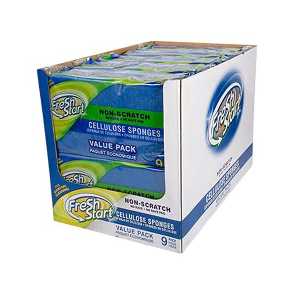 10x 9pc Fresh Start Non-Scratch Dishwashing Sponge Scour Pads Value Pack Blue