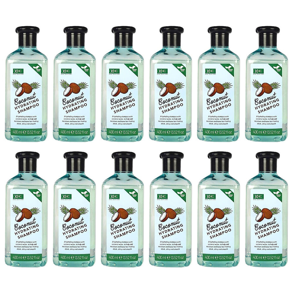 12PK XHC Coconut Scent Hydrating Shampoo For All Hair Types 400ml Vegan