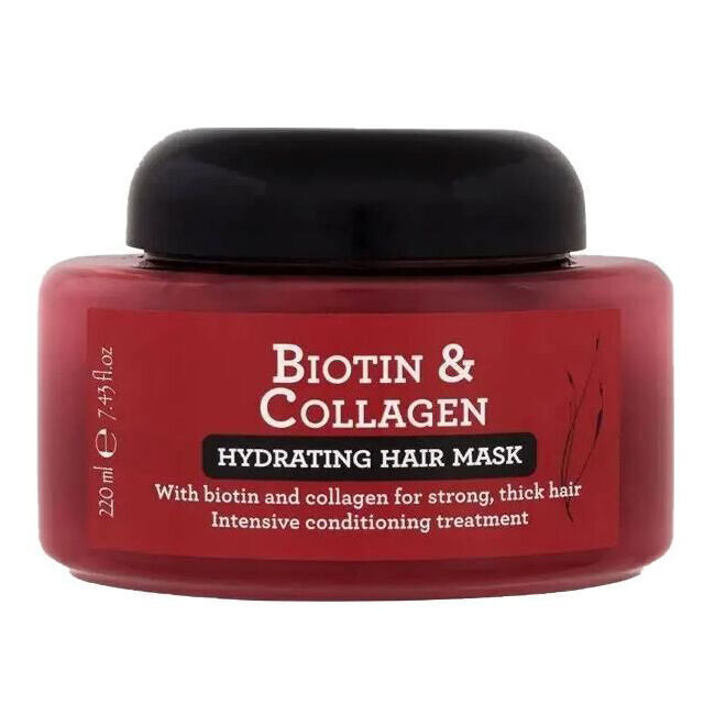 6PK Biotin & Collagen Moisturising Hydrating Mask Tub 220ml For All Hair Types