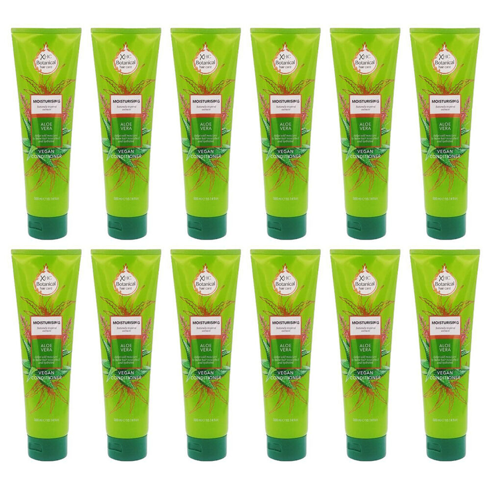 12PK XHC Botanical Moisturising Aloe Vera Vegan Hair Conditioner 300ml
