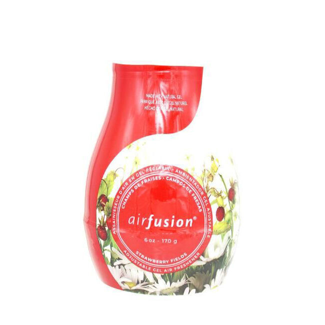 12PK Air Fusion Adjustable Gel Freshener Strawberry Fields 170g Home Fragrance