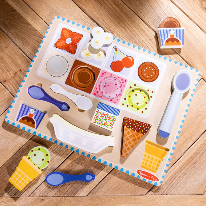 Melissa & Doug Wooden Ice Cream Magnetic Puzzle Play Kids/Childrens Toy 2+