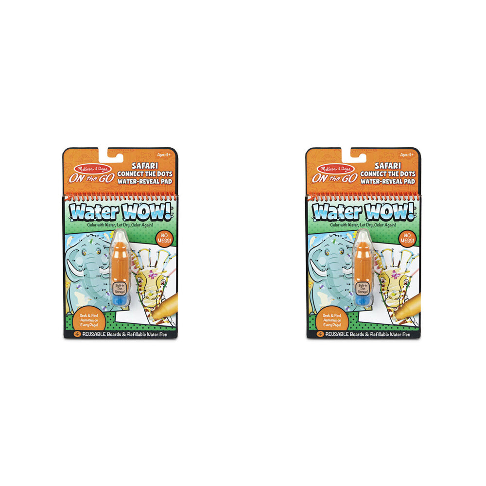 2PK Melissa & Doug On The Go Water WOW! Connect Dots Safari Kids/Childrens 4y+