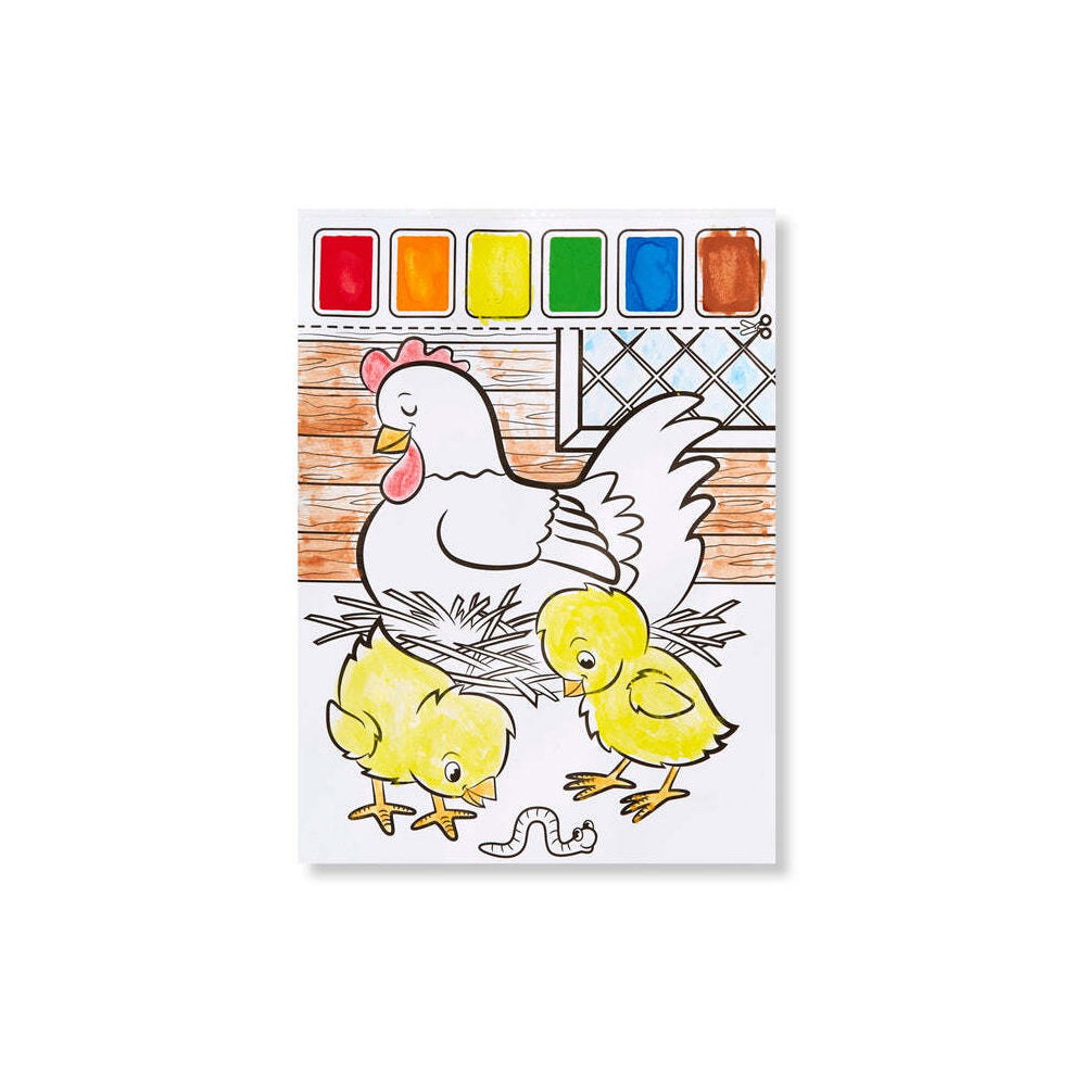 2PK Melissa & Doug Paint with Water Farm Animals Kids/Childrens Toy 3y+