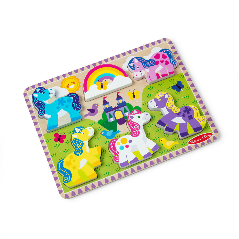 Melissa & Doug Unicorn/Sea Life Chunky Puzzle Kids Toy Combo 2y+
